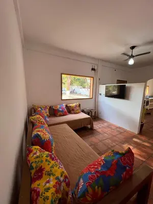Uma cama ou camas num quarto em Casa ma cherie lagoa do paraiso