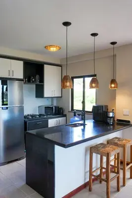 A cozinha ou kitchenette de Cumbuco Dream Village 802V - Vista e brisa do mar