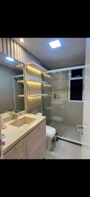 Uma casa de banho em Apartamento vista mar praia futuro