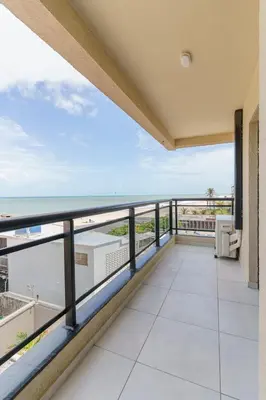 Uma varanda ou terraço em Amazing Sea View at Alizé Cumbuco 306