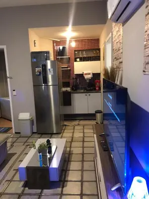A cozinha ou kitchenette de Hotel Golden Fortaleza para vista mar