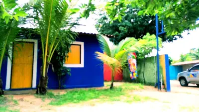 O edifício onde a casa de férias está situado