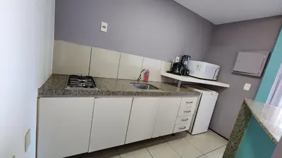 A cozinha ou kitchenette de Apartamento Beira Mar Fortaleza
