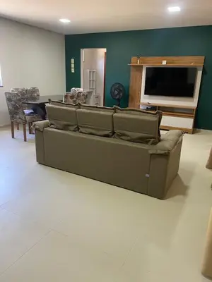 Uma área de estar em Casa Azul em Flecheiras