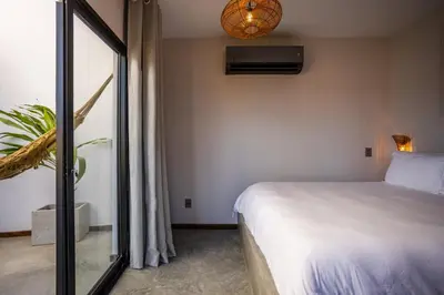 Uma cama ou camas num quarto em Villa Nikita