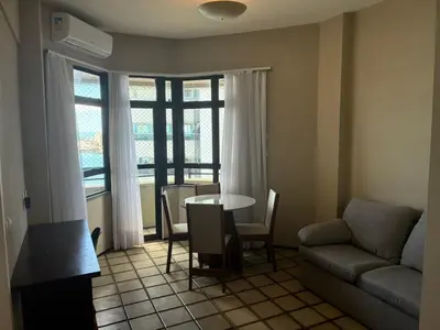 Uma área de estar em Apart-Hotel Vista Mar - Golden Fortaleza
