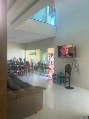 Uma área de estar em Casa Paracuru