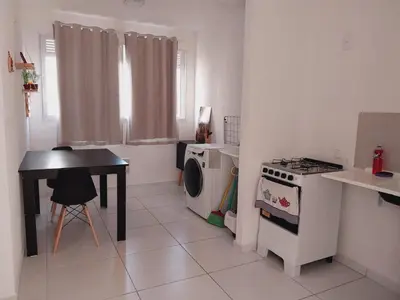 A cozinha ou kitchenette de Apartment 100 meters from the beach Crocobeach