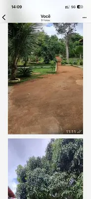 Um jardim no exterior de Sítio monte alegre