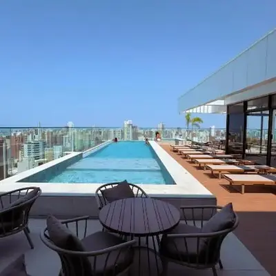 Studio Esmeralda com Piscina e Vista para o Mar