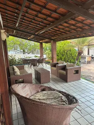 A planta de Beach house in Porto das Dunas with four suites