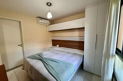 Uma cama ou camas num quarto em VG106 - VG SUN Cumbuco 100% nascente terreo por Will