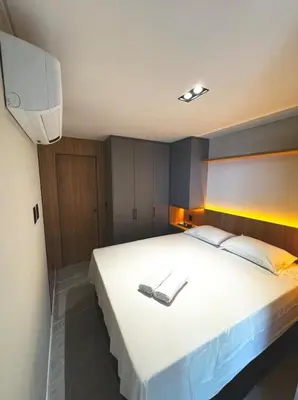 Uma cama ou camas num quarto em Fortaleza Premium Stay Elegância e exclusividade