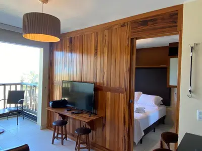 Uma televisão e/ou sistema de entretenimento em Vila Galé SUN - PÉ NA AREIA
