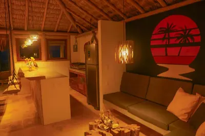 Uma área de estar em Villa Mandala