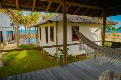Uma varanda ou terraço em Villa Mandala