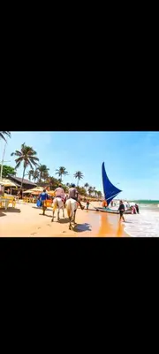 Uma praia em ou perto da casa de férias