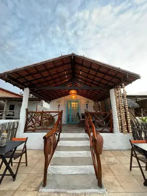 Uma varanda ou terraço em Casas do Ton na Praia da Redonda