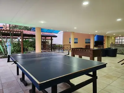 Comodidades para ténis de mesa em Studio Completo a 2min da Praia e Beach Park ou nas proximidades