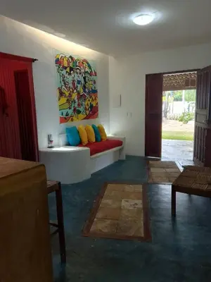 Uma área de estar em Casa Bosque Guajiru