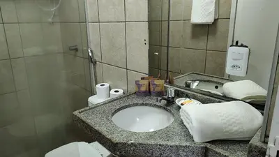 Uma casa de banho em Excelente apto confortável 4 hóspedes