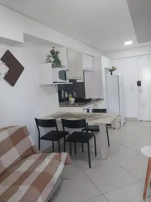 A cozinha ou kitchenette de Apart 07 Beira Mar apartment 07 ocean