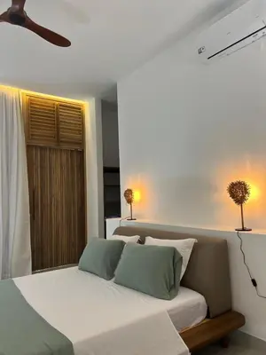 Uma cama ou camas num quarto em High End Guajiru Villa with Pool and Jacuzzi CEA48