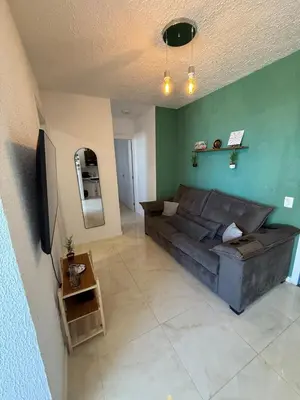 Uma área de estar em Apartment near Croco Beach Cool