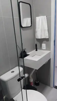 Uma casa de banho em Apartamento em Fortaleza