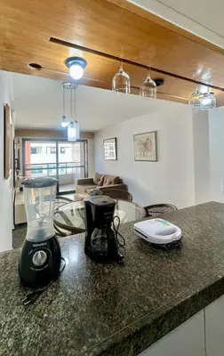 A cozinha ou kitchenette de Vista Mar-Ocean Tower Flat