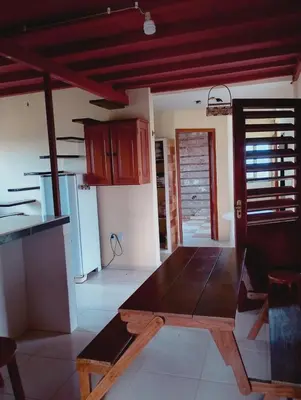 A cozinha ou kitchenette de Pedacinho dCéu - entre a praia e a lagoa