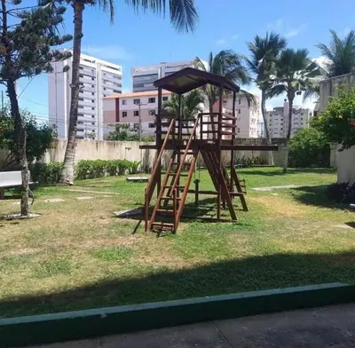 A área de jogos para crianças em Apartamento com vista para o Mar - Praia do Futuro