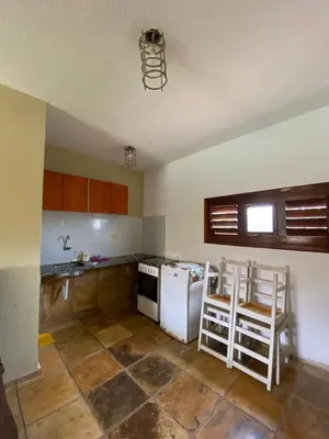 A cozinha ou kitchenette de Apartamento Ondas do Mar - Taíba