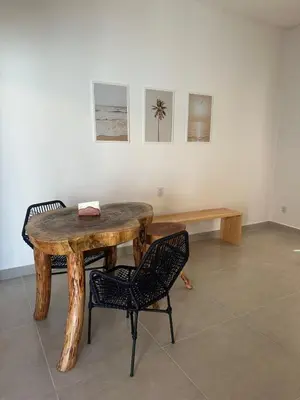 Uma área de estar em Villa Rita - Preá