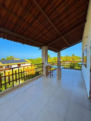 Uma varanda ou terraço em ALBERGUE Lagoinha