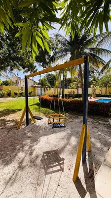 A área de jogos para crianças em O Charme Cearense na casa Francesa