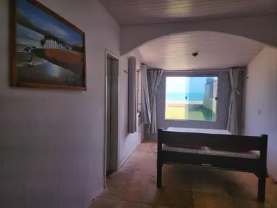 A planta de Casa Pe na Areia com Piscina e Ar em Morro Branco