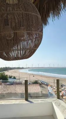 A planta de Lar Riviera Flat - com jacuzzi e vista mar