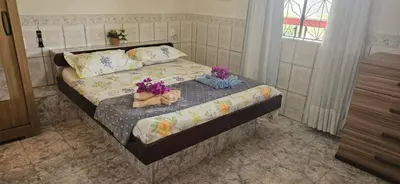 Uma cama ou camas num quarto em Chapada Neblina