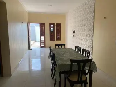 Uma área de estar em Casa Aconchego Preá