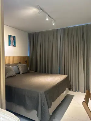 Uma cama ou camas num quarto em Fortaleza Apartamento - Flat Novo