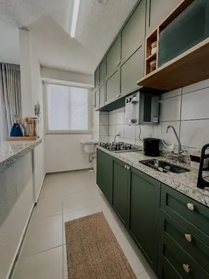 A cozinha ou kitchenette de Apartamento com vista mar - 1206