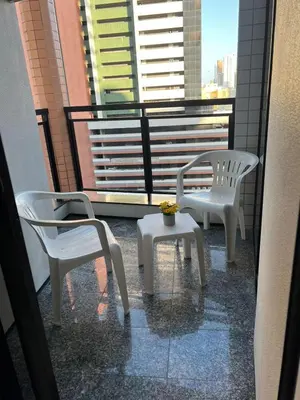 Uma varanda ou terraço em Flat em Fortaleza - Ce Vista Mar - Meireles