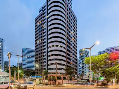 O edifício onde o apartamento está situado