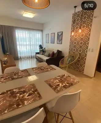 Uma área de estar em Paraíso à Beira mar no Cumbuco