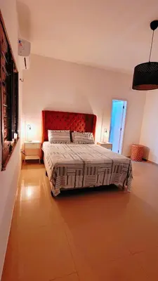 Uma cama ou camas num quarto em Casa Madalena - Praia de Lagoa do Mato