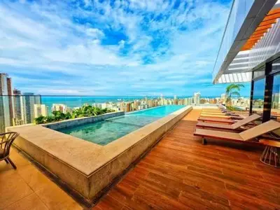 A piscina em ou perto de Beach class Meireles -412