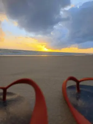 O nascer ou o pôr do sol visto a partir do apartamento