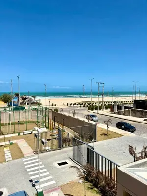 A planta de Apto Frente Mar com 2 Quartos - Praia do Futuro