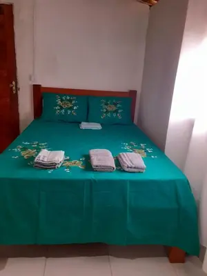Uma cama ou camas num quarto em Cantinho do sossego